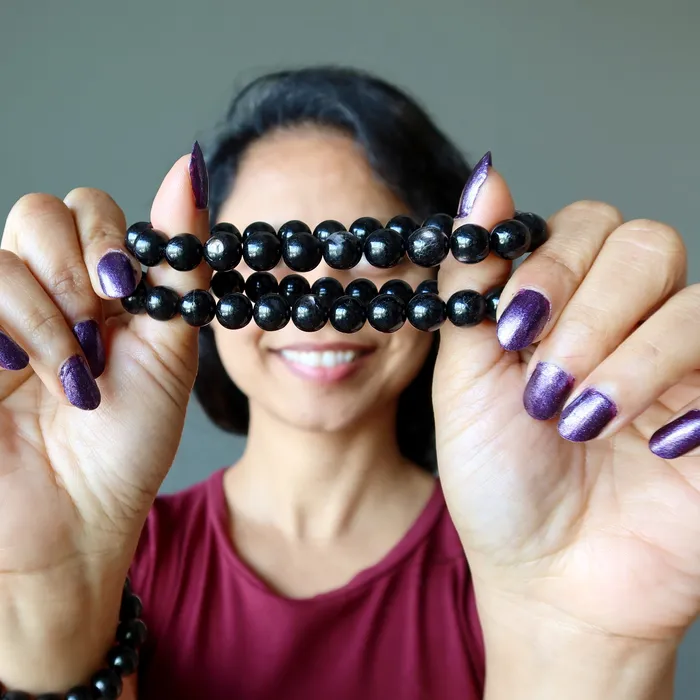 Satin Crystals Bracelets Hypersthene Bracelet Shiny Magic Occult Gem