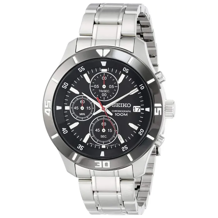 Seiko Bracelets Seiko SKS405 Mens Chronograph Black Dial Stainless Steel Bracelet Watch Seiko Bracelets Seiko SKS405 Mens Chronograph Black Dial Stainless Steel Bracelet Watch