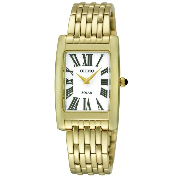 Seiko Seiko SUP270 Womens Solar Core Quartz White Dial Yellow Gold Steel Bracelet Watch Bracelets Seiko Seiko SUP270 Womens Solar Core Quartz White Dial Yellow Gold Steel Bracelet Watch Bracelets
