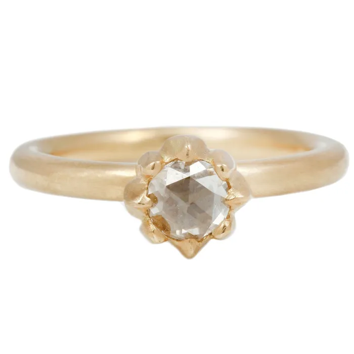 Susan Highsmith Diamond Solitaire Fleur Ring Rings