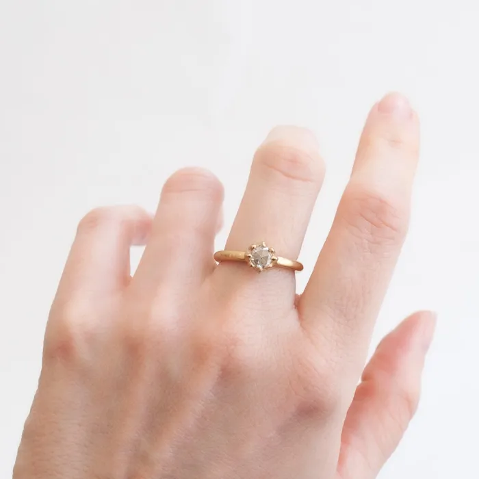 Susan Highsmith Diamond Solitaire Fleur Ring Rings