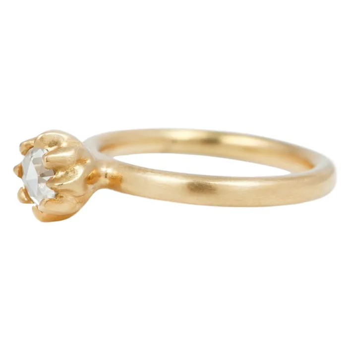 Susan Highsmith Diamond Solitaire Fleur Ring Rings