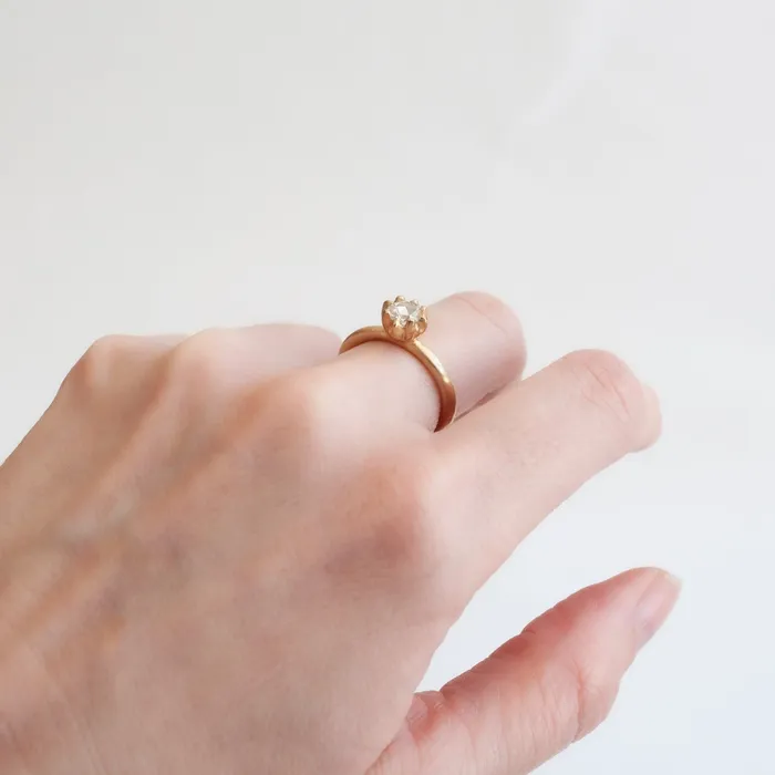 Susan Highsmith Diamond Solitaire Fleur Ring Rings