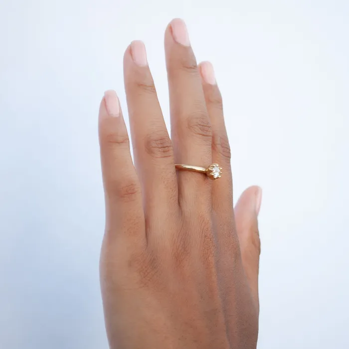 Susan Highsmith Diamond Solitaire Fleur Ring Rings