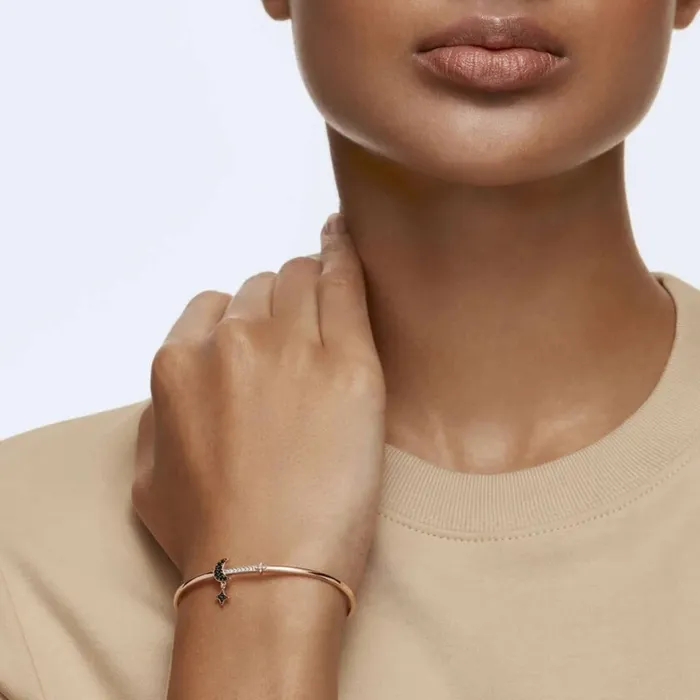 Swarovski Bracelets Swarovski Womens Bangle Bracelet Swarovski Symbolic Duo Moon Rose Gold 5429729