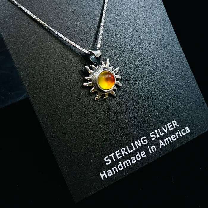 Teeny Crystal Sun Necklace Leight Works Necklaces