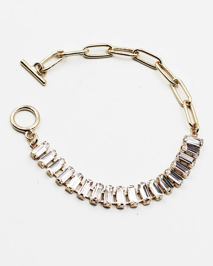 05182023 Bracelets Baguette Cut Stone Bracelet