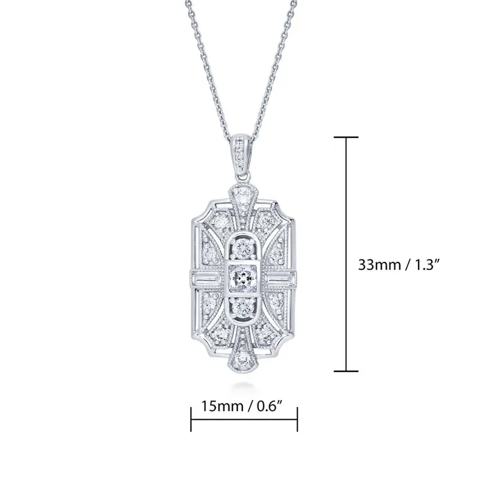 Art Deco Milgrain CZ Set in Sterling Silver BERRICLE Earrings