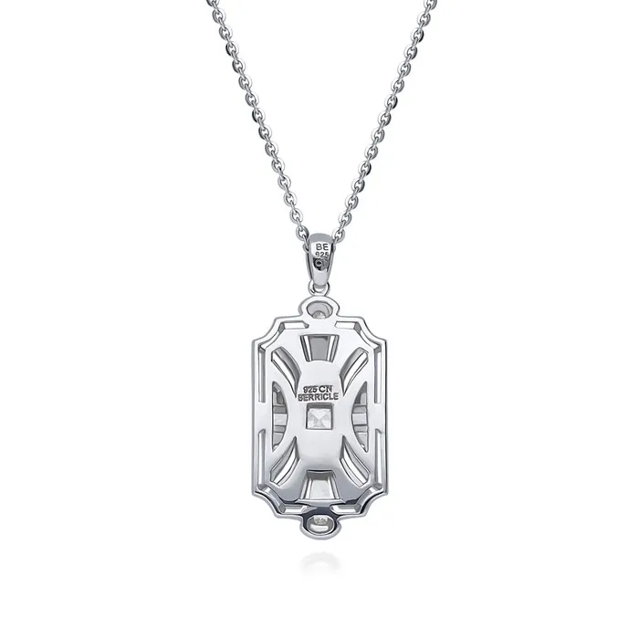 Art Deco Milgrain CZ Set in Sterling Silver BERRICLE Earrings