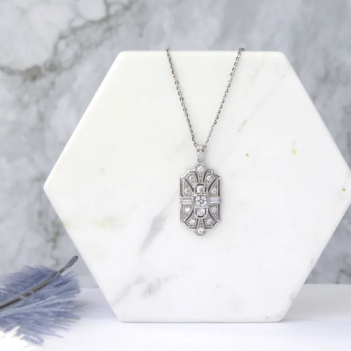 Art Deco Milgrain CZ Set in Sterling Silver BERRICLE Earrings
