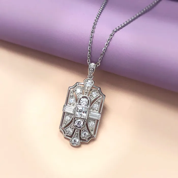 Art Deco Milgrain CZ Set in Sterling Silver BERRICLE Earrings