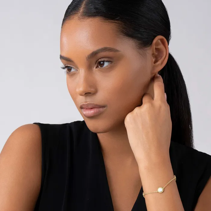 Bracelets Covet Three Station Round Mother of Pearl Bracelet LAGOS Bracelets Covet Three Station Round Mother of Pearl Bracelet LAGOS