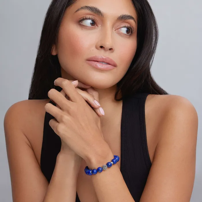 Bracelets Lagos Maya Lapis Silver Station Bead Bracelet Bracelets Lagos Maya Lapis Silver Station Bead Bracelet