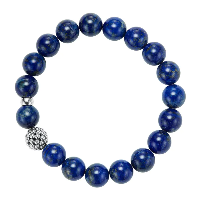 Bracelets Lagos Maya Lapis Silver Station Bead Bracelet Bracelets Lagos Maya Lapis Silver Station Bead Bracelet