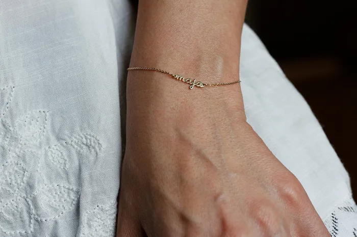 capucinne Bracelets Personalized Bracelet Gold Name Bracelet