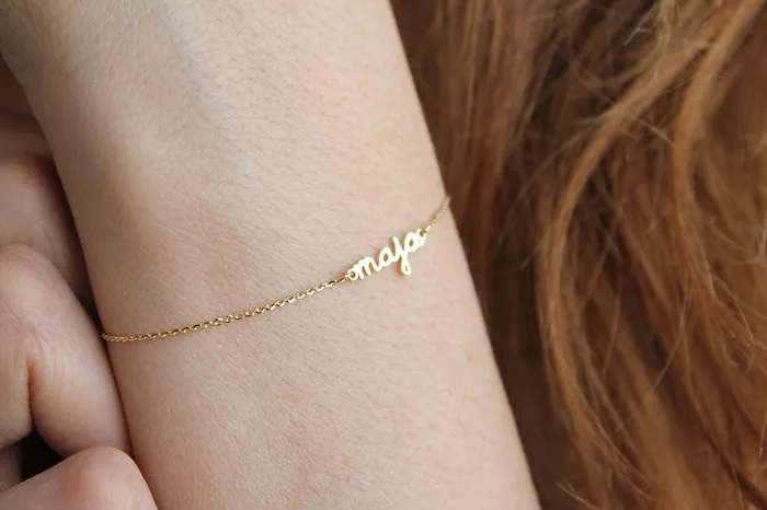 capucinne Bracelets Personalized Bracelet Gold Name Bracelet