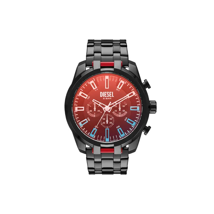 Diesel Bracelets Diesel Mens Split Chronograph BlackTone Stainless Steel Watch