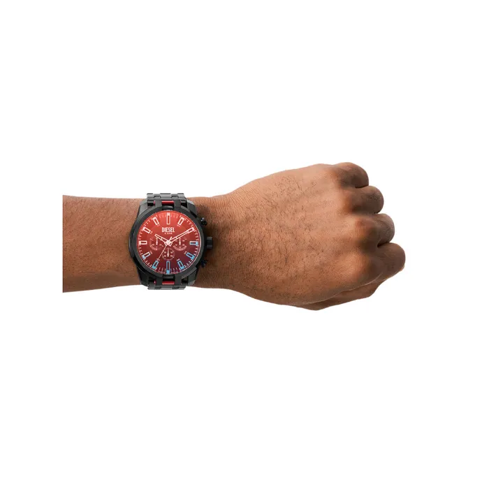 Diesel Bracelets Diesel Mens Split Chronograph BlackTone Stainless Steel Watch