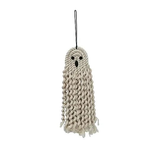 Dropshipped via Social Commerce Network Necklaces MERISHOPP Hanging Ghost Decoration Hand Woven Ghost for Yard Front Door Tree