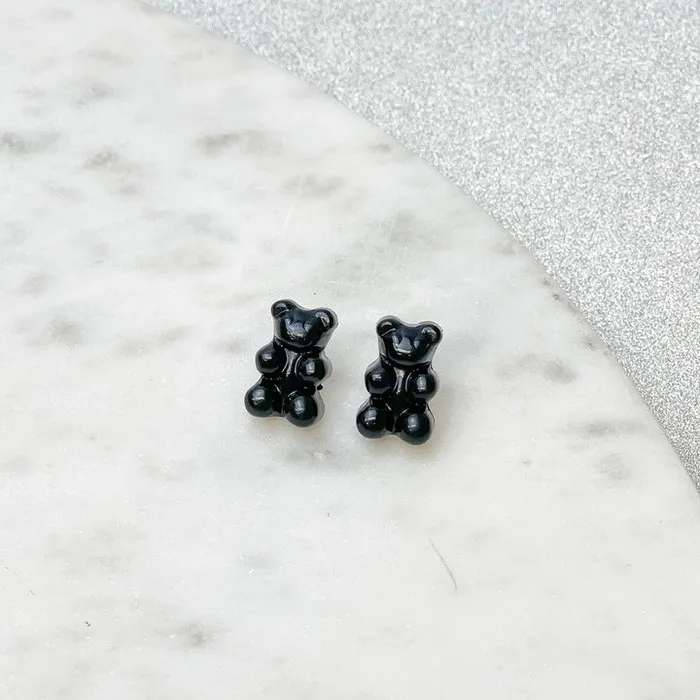 Earrings Prep Obsessed PR Gummy Bear Stud Earrings Jet