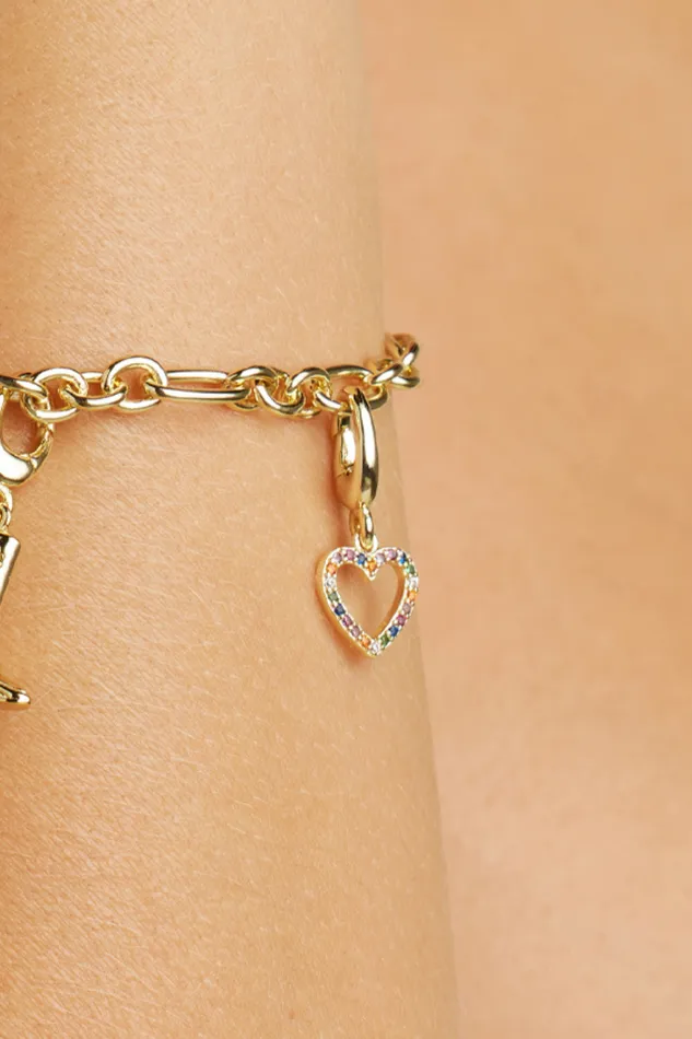 Heart Charm Untamed Petals Charm Necklaces