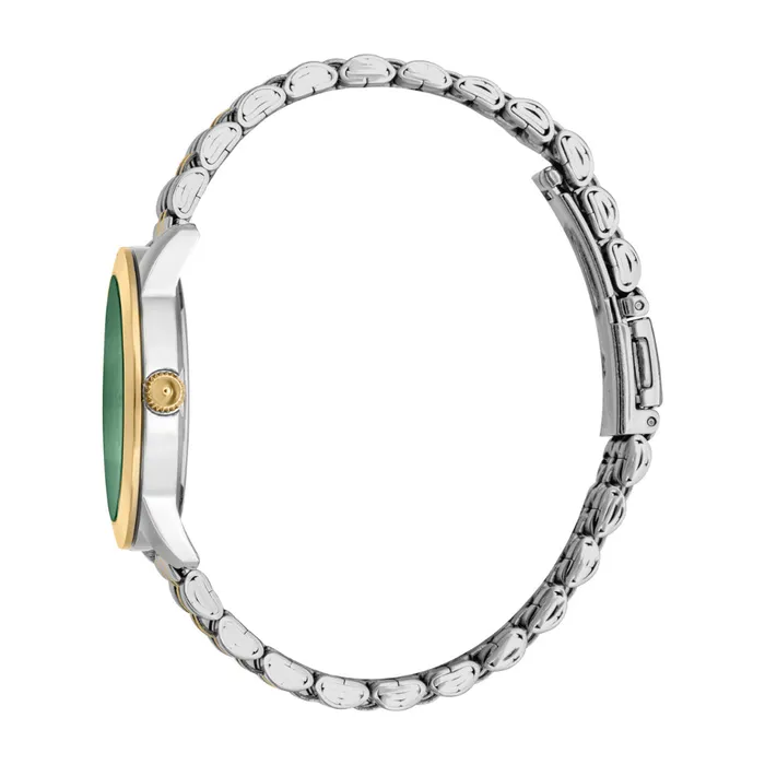 Just Cavalli Womens Two Tone Watch with Dark Green Dial Just Cavalli Rings