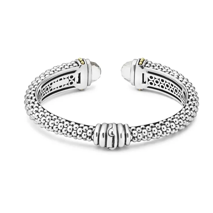 Lagos Caviar Color White Topaz Cuff Bracelet 12mm Bracelets Lagos Caviar Color White Topaz Cuff Bracelet 12mm Bracelets