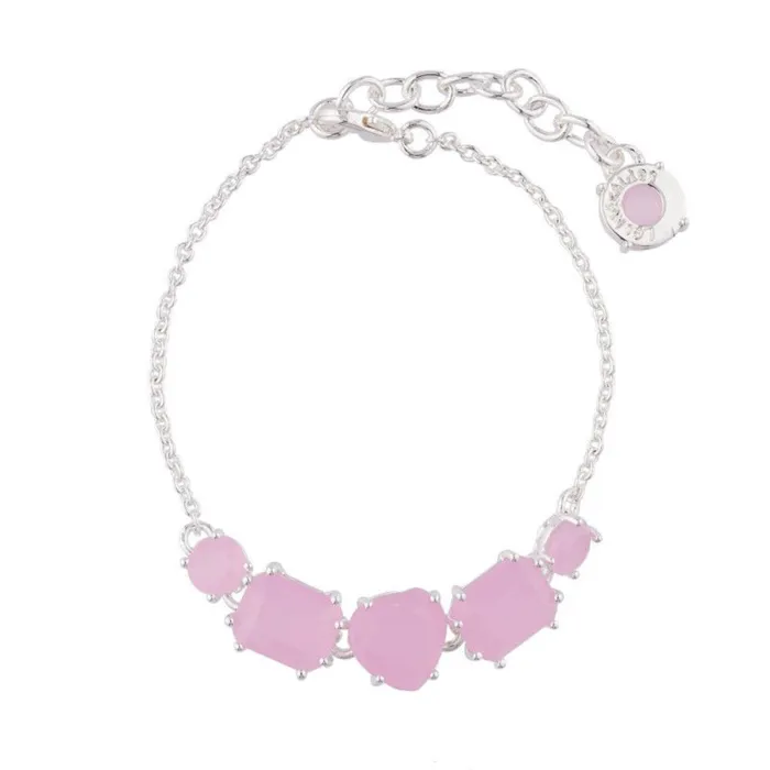Les Nereides Bracelets Les Nereides5 Pink Stones La Diamantine Thin BraceletOne Size Les Nereides Bracelets Les Nereides5 Pink Stones La Diamantine Thin BraceletOne Size