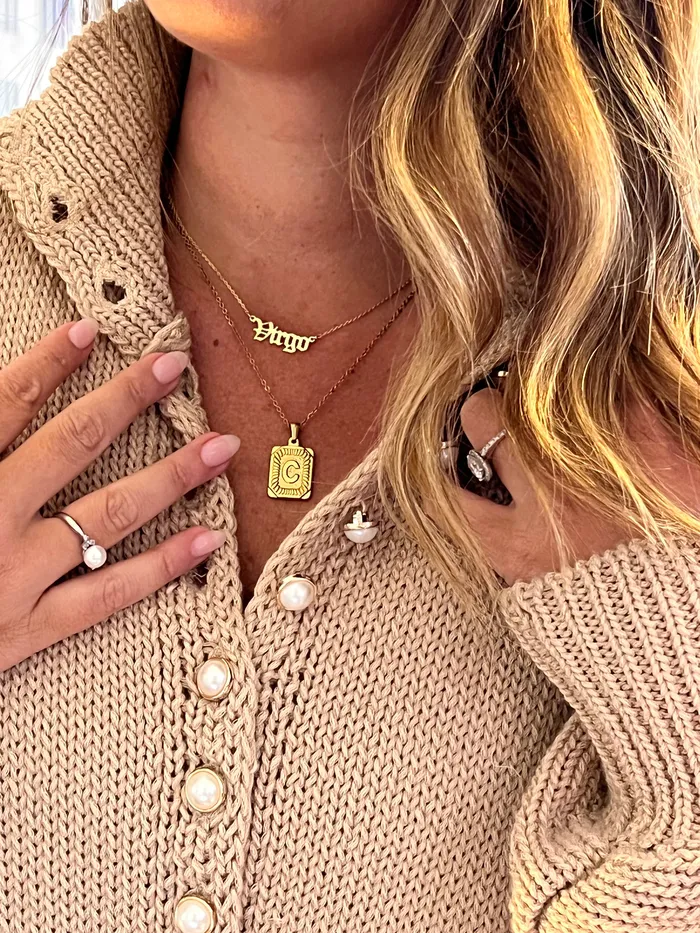MARKET LIVE Zodiac Nameplate Necklace Ships in 23 Weeks Queens Designs Necklaces MARKET LIVE Zodiac Nameplate Necklace Ships in 23 Weeks Queens Designs Necklaces