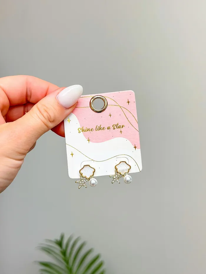 Mother of Pearl Beachy Stud Earrings Prep Obsessed PR Earrings
