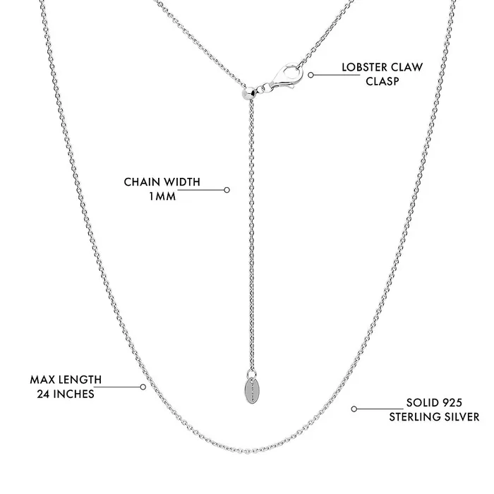 Necklaces BERRICLE Adjustable Slider Chain Necklace in Sterling Silver 2 Piece