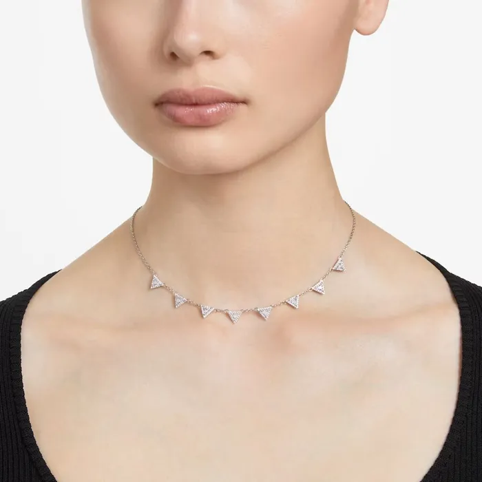 Necklaces Swarovski Swarovski Ortyx Necklace Triangle cut White Rhodium plated Necklaces Swarovski Swarovski Ortyx Necklace Triangle cut White Rhodium plated