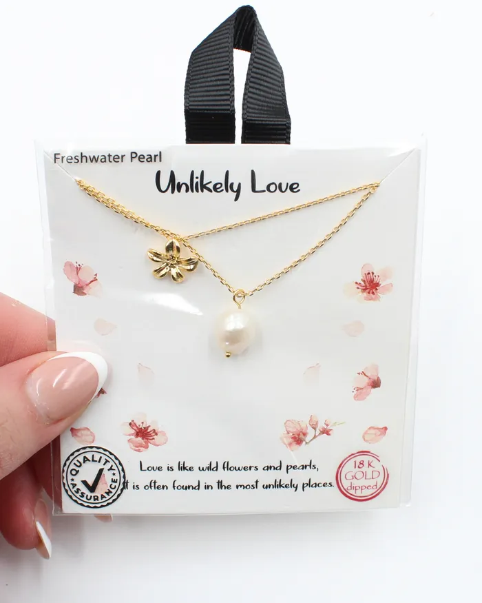 Pearl Wildflower Gold Dipped Necklace OCT2024 Necklaces