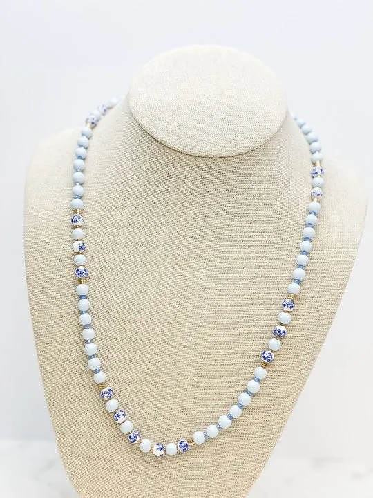 Prep Obsessed PR Necklaces Chinoiserie Beaded Chain Necklace