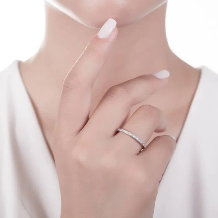 Rings BERRICLE Halo Heart Heart CZ Ring Set in Sterling Silver