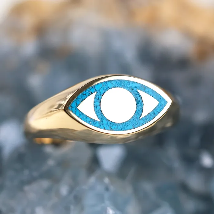 Rings Capucinne All seeing eye Gold signet ring Ready to Ship