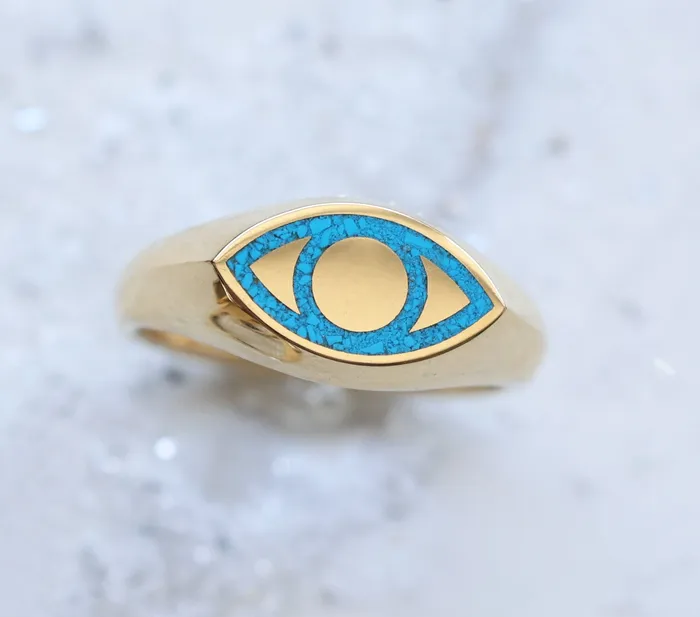 Rings Capucinne All seeing eye Gold signet ring Ready to Ship