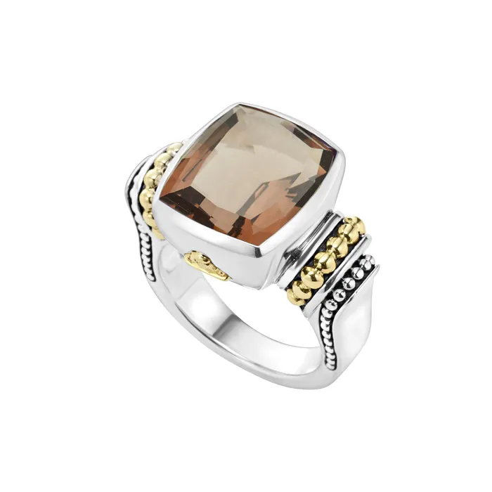 Rings Caviar Color Small Smokey Quartz Statement Ring Lagos