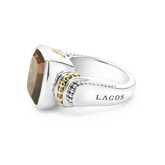 Rings Caviar Color Small Smokey Quartz Statement Ring Lagos Rings Caviar Color Small Smokey Quartz Statement Ring Lagos