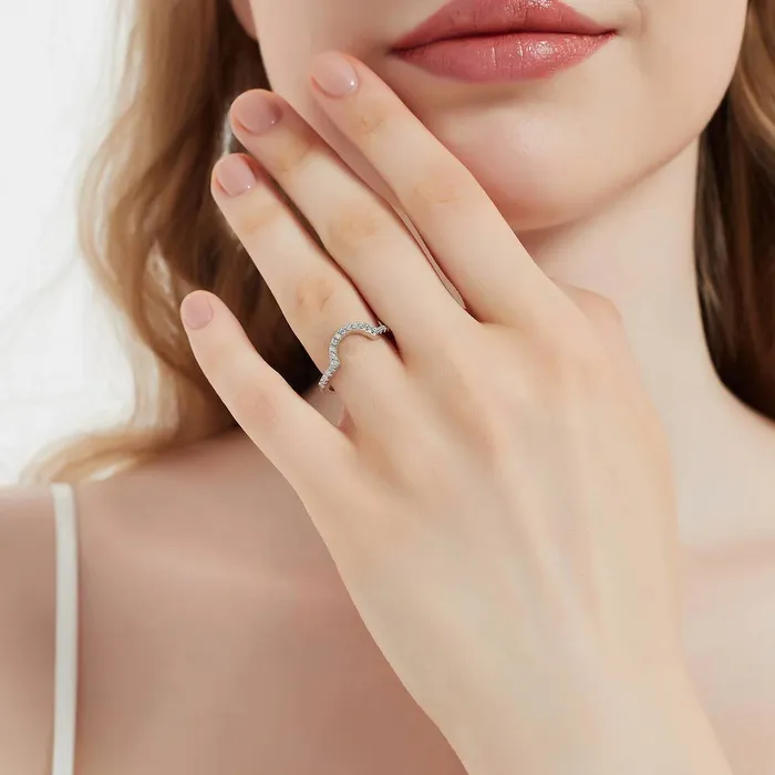 Rings Dome CZ Eternity Ring in Sterling Silver BERRICLE