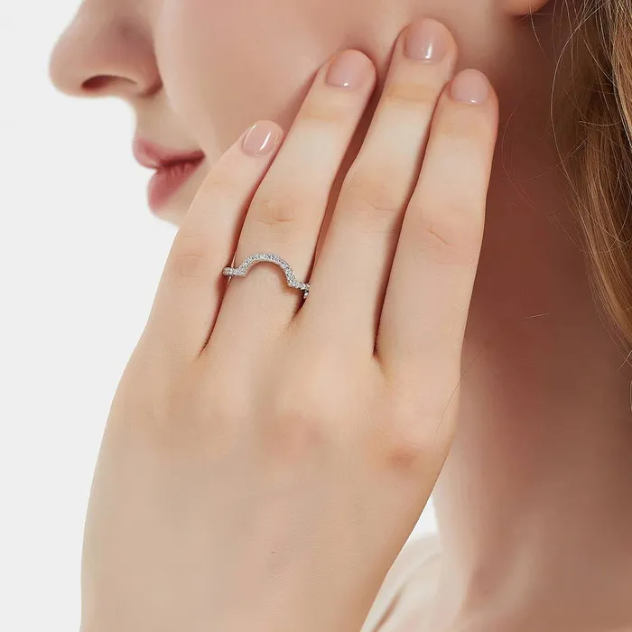 Rings Dome CZ Eternity Ring in Sterling Silver BERRICLE