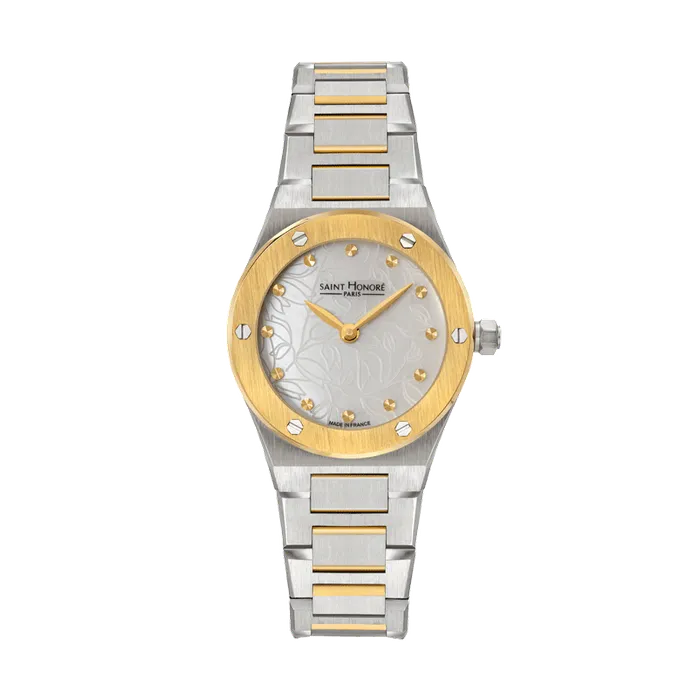 Saint Honore Bracelets Saint Honore NEW HAUSSMAN Womens White MOP Dial Stainless Steel Gold Plated Bracelet Watch Saint Honore Bracelets Saint Honore NEW HAUSSMAN Womens White MOP Dial Stainless Steel Gold Plated Bracelet Watch