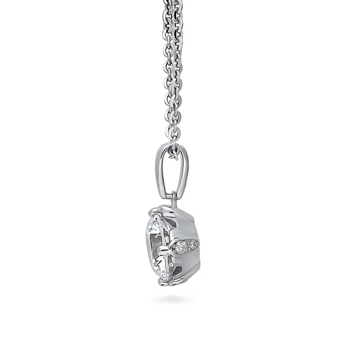 Solitaire 2ct CZ Necklace in Sterling Silver BERRICLE Necklaces