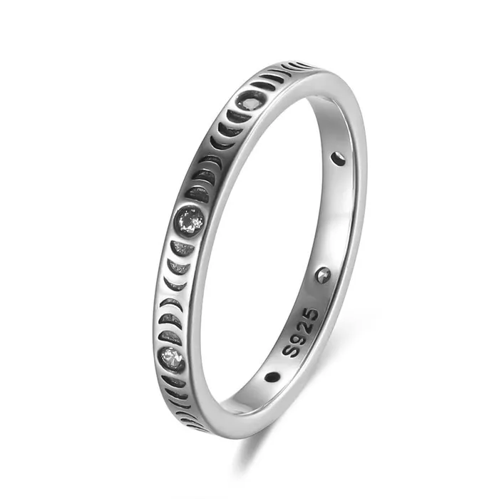Sterling Silver Moon Phases Ring WickedAF Rings