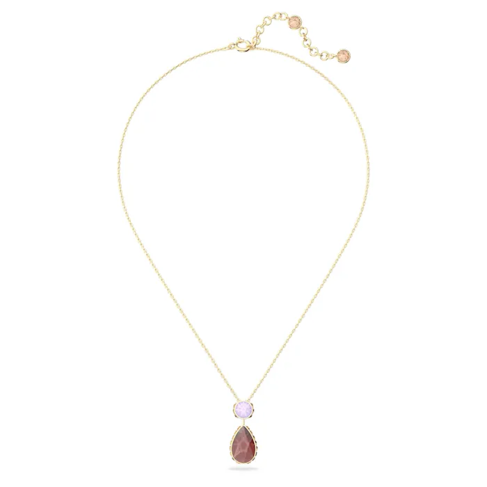 Swarovski Orbita necklace Drop cut crystal Multicolored Goldtone plated Swarovski Necklaces Swarovski Orbita necklace Drop cut crystal Multicolored Goldtone plated Swarovski Necklaces
