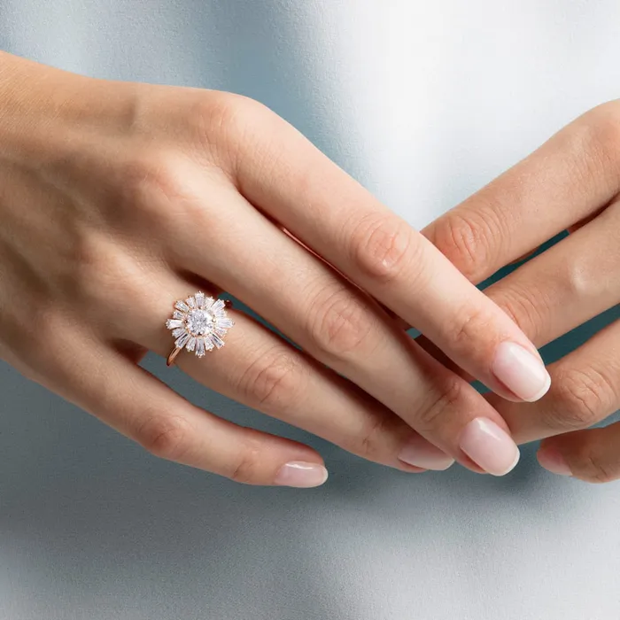 Swarovski Rings Swarovski Sunshine Ring White RoseGold Tone Size 55 Swarovski Rings Swarovski Sunshine Ring White RoseGold Tone Size 55