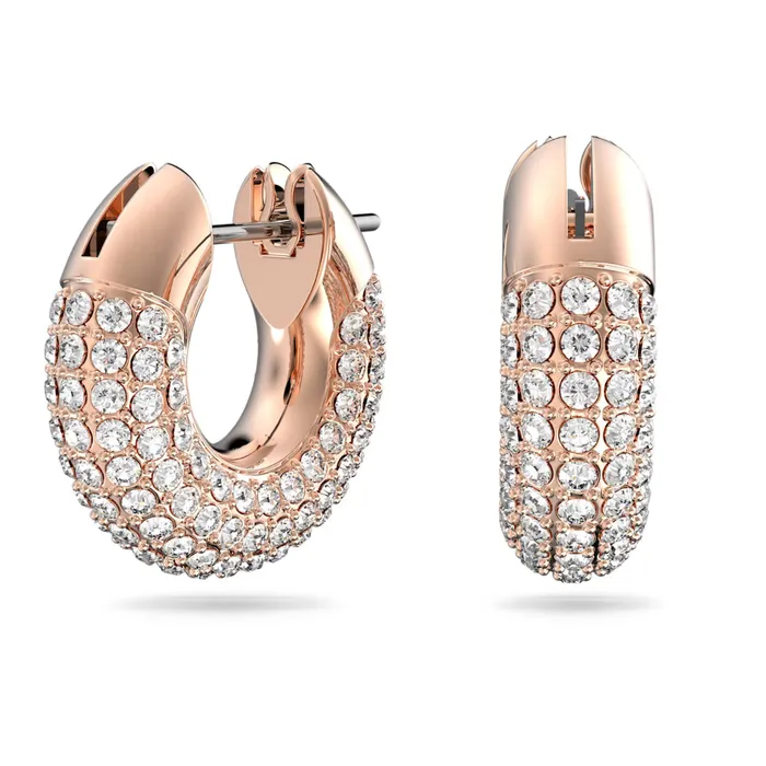 Swarovski Swarovski Dextera Hoop Earrings Pave White Rosegold tone plated Earrings