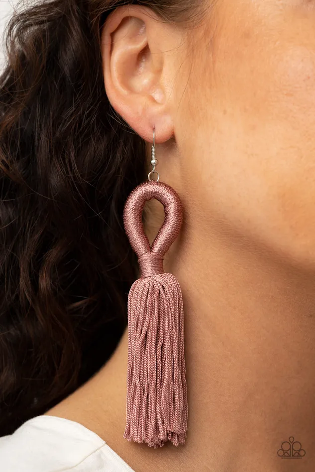 All Eyes On U Jewelry Paparazzi Accessories Earrings Tassels and Tiaras Pink Paparazzi Earrings