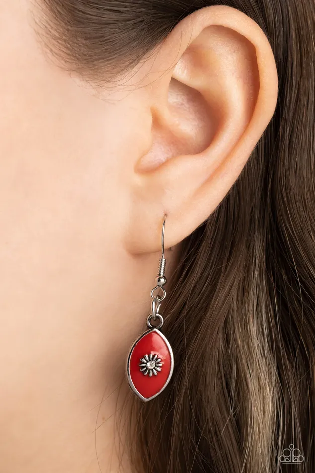 All Eyes On U Jewelry Paparazzi Accessories Necklaces Pressed Flowers Red Paparazzi Necklace