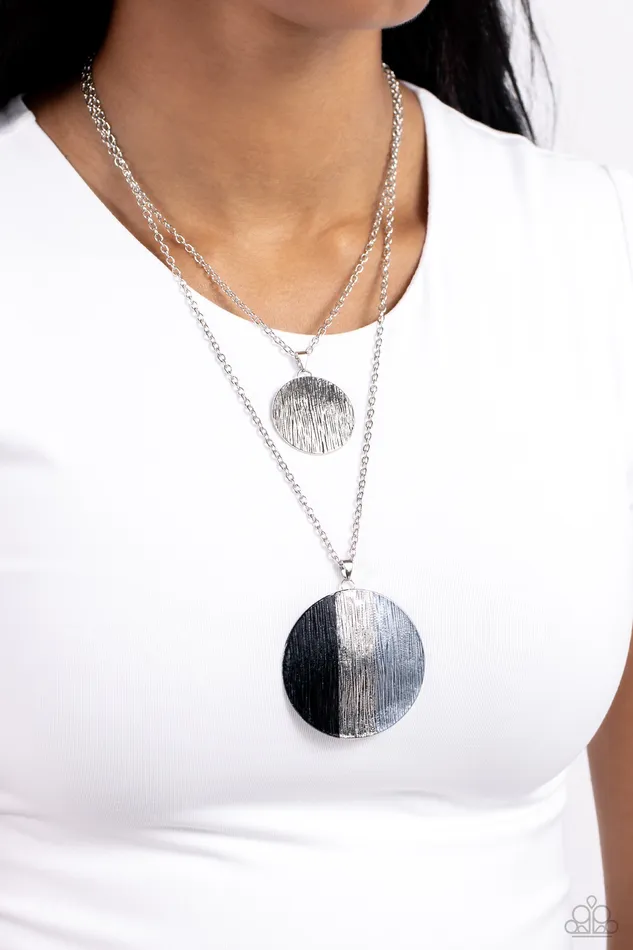All Eyes On U Jewelry Paparazzi Accessories Necklaces Striped Style Silver Paparazzi Necklace